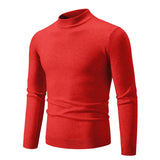 Riolio winter fits men New Autumn Winter Designer Fashion Half Turtleneck Knitted Sweater High Quality Mens Casual Solid Color Warm Women Sweaters