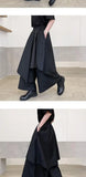 Riolio Mountain Village Yesis Men's Casual Black Pants Irregular Style Trendy Japanese Wind Tassel Sword Samurai Skort Summer