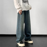 Riolio  Jeans men Wide Leg Jeans Male Loose Straight Denim Pants Autumn Harajuku Vintage Blue Jean Trouser Streetwear Clothes