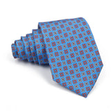 Riolio  High Quality Classic Men's 7.5cm Tie Soft Smooth Green Blue Colorful Paisley Flower Necktie Daily Wear Business Accessories Gift