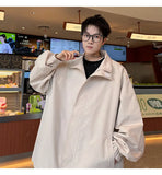 Riolio New jacket man Spring Windbreaker Men's Casual Climbing Waterproof Jacket Solid Lapel coat Unisex Fashion Gorpcore Youth