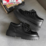 Riolio  Men Casual Shoes Lace Up British Style Platform Oxfords High Quality Derby Shoes Fashion Breathable Outdoor Shoes For Male 39-44