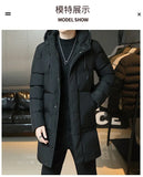 Riolio Slim Fit Jackets Winter Jackets For Men Hooded Casual Long Cotton Jackets Thicker Warm Parkas New Male Outwear Winter Coats