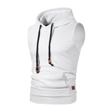 Riolio New Fashion Zipper Cardigan Sweater Mens Sleeveless Hooded Vest Jacket Plus Size S-4XL Streetwear Vest Hoodies