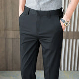 Riolio  New Men's Trousers High-end Men's Slim Long Summer Thin Casual Pants