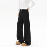 Riolio  White Jeans Men Straight Leg Drag Pants Classic Plain Denim Trousers Unisex Neutral Minimalist Jeans Wholesale Fashion 2025