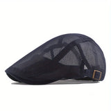 Riolio Outdoor Sun Hats Breathable Mesh Newsboy Cap Beret Men's Casual Hat Berets Spring Summer Autumn Flat Gorras