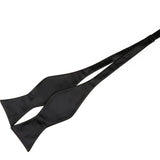Riolio  Men's Adjustable Satin Self Bow Tie Handmade Solid Color Polyester Smooth Bowtie Classic Business Wedding Party Tie Bowknot Gift