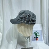 Riolio  Vintage Flat-Top Zipper Beret Hat for Women Men Women Outdoor Leisure Activities Street  Rivet Baseball Cap Summer Sunshade
