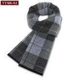 Riolio  Luxury Scarf Man Winter Warm Wool Scarf For Men Cashmere Scarves Casual Plaid Male Long Pashmina Outdoor Shawls Man Muffler Gift