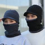 Riolio Winter Hat for Men Skullies Beanies Hats Winter Beanies for Men Women Wool Scarf Cap Balaclava Mask Bonnet Knitted Hat for Women