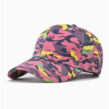 Riolio  Streetwear Camouflage Baseball Cap for Men and Women Unisex Cotton Duckbill Hat Plain Fashion for Outdoor Sunshade Sport Hiking
