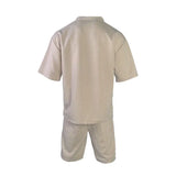 Riolio Summer Fashion Men's Set Jacquard Texture Men's Wear Crew-neck Short-sleeved T-shirt And Short Two-piece Set Free Shipping