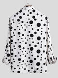 Riolio Fashion Polka Dot Printed Shirts INCERUN Men Long Sleeve Lapel Neck Camisa Leisure Buttons Shirts Man Casual Loose Blouse S-5XL