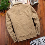 Riolio Outerwear Clothing fleece Bomber Jacket Men's Windbreaker Thick Warm Male Parkas Military Mens Winter Jackets Fur collar Coats
