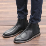 Riolio  Chelsea Boots Men Brand Comfortable Fashion Leather Boots