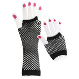 Riolio  2 Pair/set Black Ladies Sexy Gloves Mesh Net Fishnet Gloves Hollow Fingerless Gloves Night Club Lolita Costume Punk Mittens