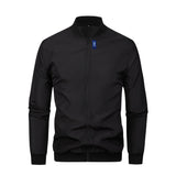 Riolio Spring and Autumn New Baseball Collar Short Loose Solid Color Jacket Men's Business Casual Thin Coat Trend