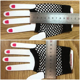 Riolio  2 Pair/set Black Ladies Sexy Gloves Mesh Net Fishnet Gloves Hollow Fingerless Gloves Night Club Lolita Costume Punk Mittens