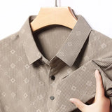 Riolio  Short-sleeved Lapel T-shirt for Middle Aged and Elderly Summer Thin Casual Men's Loose Half Sleeved Polo Shirt Large Size