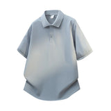 Riolio  Solid Color Polo Shirt Versatile Comfortable Casual Men's Top Trendy T-shirt Spring Summer High Quality Fashionable Minimalist