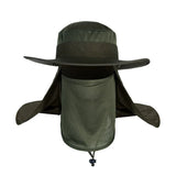 Riolio  Fishing Flap Caps Men Sun Protection Summer Quick-drying Bucket Hat Outdoor Face Wide Brim Women Bucket Hat For Fishing Climbing