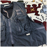 Riolio American Outdoor Multi-function Short Vest Jacket Basic Commuting Versatile Vest Cityboy Workwear Waistcoat Aesthetic Urban Chic