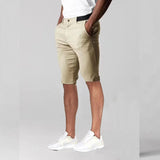 Riolio  Summer New Men's Casual Shorts Waterproof Trousers Japanese Business Versatile Elasticity Waist High GualityShorts Pant For Male