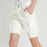 Riolio  Summer Men's Punk Techwear Streetwear Trendy Casual Fashion Leather Zipper Stylish Ins Chic Multi-Pocket Shorts
