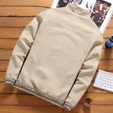 Riolio Autumn And Winter New Men's Fashion Aviator Jacket Fleece Thickened Warm Baseball Jacket Solid Color Zipper Large Size Top M-5XL