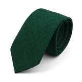 Riolio  Novelty New Solid Color Ties For Men 100%Cotton Handmade High Quality Necktie Pink Green Orange 6.5cm Skinny Slim Ties Accessory
