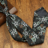 Riolio  New Trendy Mens Brown Green Navy Neckties 8cm Luxury Dots Floral Neck Ties Adult College Student Animal Printed Tie Cravat