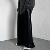 Riolio  High Street Casual Sweatpants Men's Gold Velvet Wide-leg Pants Spring Fall Clothes Large Size Trendy Loose Y2k Glossy Long Pants