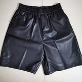 Riolio  Mens Motorcycle Biker Shorts Youth Pu Leather Pants Summer Streetwear Fashion Nightclub Unique Niche Men'S Clothing New