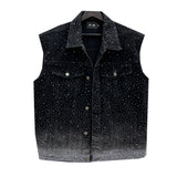 Riolio Fashion Casual Hot Drill Denim Vest For Men New Patchwork Men's Single Breasted Sleeveless Jackets Summer Tide