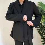 Riolio  Mens Autumn Jacket Ballroom Waist-Cinching Casual Suit Jacket Streetwear Fashion Nightclub Stage Performance Top Men'S Clothing