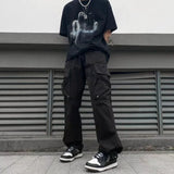 Riolio  Man Cotton Casual Cargo Pants for Men Wide Street Techwear Fashion Cheapest Luxury Cheap Harajuku Loose Designer Emo