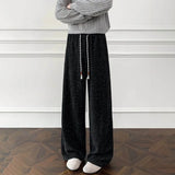 Riolio  Mens Trousers Texture Twill Plain Casual Pants Autumn Outdoor Daily Versatile Youth Loose Straight Pants Men'S Clothing New