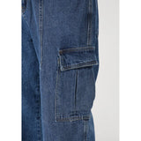Riolio  Men Baggy Oversize Cargo Jeans Male Wide Streetwear Hip Hop Pants Harajuku Fashion Straight Leg Black Blue Loose Denim Pants