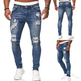 Riolio Jeans Men Pants Wash Solid Color Multi Pockets Denim Mid Waist Cargo Jeans Plus Size Fahsion Casual Trousers Male Daily Wear