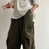 American Style High Street Workman Pants For Men Summer 2024 New Trendy Wide Leg Loose Fit Vintage Straight Leg Casual Pants