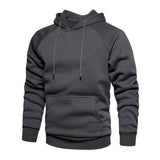 Riolio Autumn Winter Thick Fleece Sweatshirt Men Fashion Hip Hop Long Sleeve Pullover Hoodies Mens Solid Color Sweatshirt Clothes