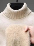 Riolio  Luxury brand high-quality fashionable versatile high necked knitted sweater with cashmere base sweater