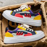 Riolio  New color blocked men's board shoes youth college style men's sports shoes spring and autumn single shoes