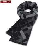 Riolio  Luxury Scarf Man Winter Warm Wool Scarf For Men Cashmere Scarves Casual Plaid Male Long Pashmina Outdoor Shawls Man Muffler Gift