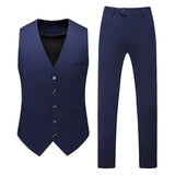Riolio  New Double-Breasted Business Dinner Party Formal Suit Vest Pants Three-Piece Set Slim Fit Men's Western Wear Ensemble