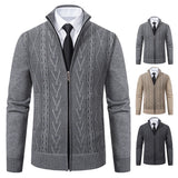 Riolio autumn and winter new cashmere padded warm casual men's knitted sweater coat