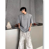 Riolio European and American Summer Trendy Handsome Personality Letter Round Neck Short Sleeve Couple Hip Hop Loose Casual T-shirt Top