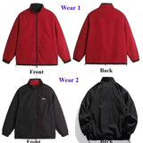 Riolio  Sparkling Men's Windbreaker Loose Reversible Track Jackets Men Vintage Varsity Jacket Retro Garment Spring Summer Men Clothing