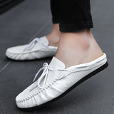 Riolio  Fashion Men Loafers Summer Leather Slippers Flats Lazy Shoes Casual Soft Comfortable Driving Shoes Moccasins Footwear for Men